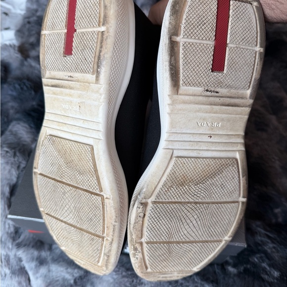 Prada Black and Red Sock Sneakers - Picture 8 of 8